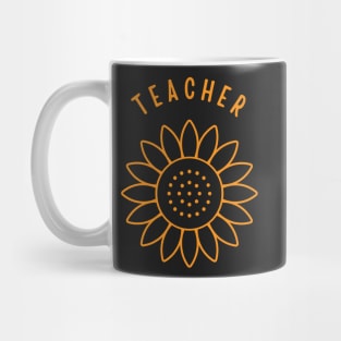 Minimalist sunflower teacher back to school teacher Mug